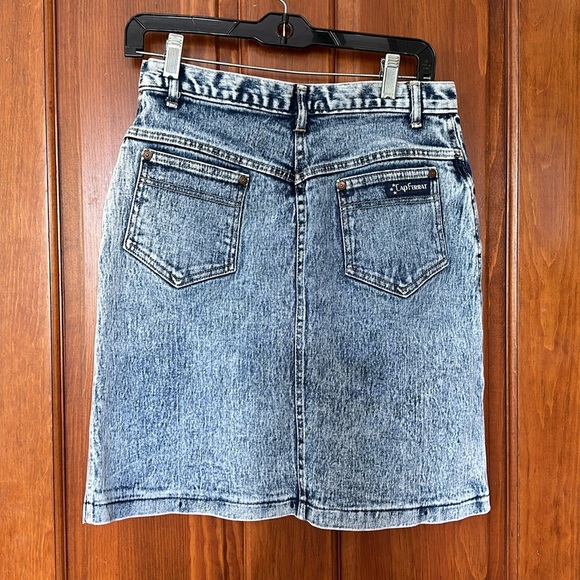 Cap Ferrat Acid Wash Jean Skirt - Picture 4 of 4